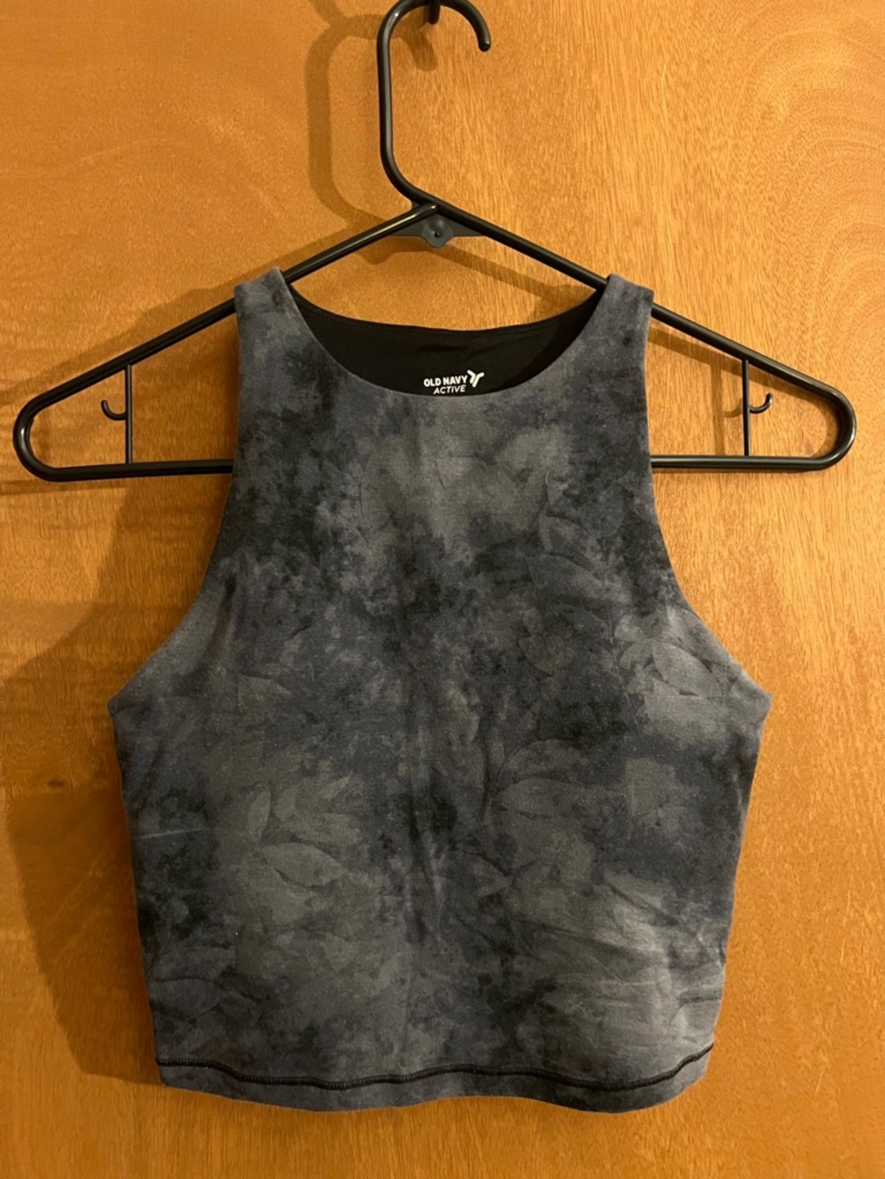 Old Navy Charcoal Tie-Dye Crop Tank